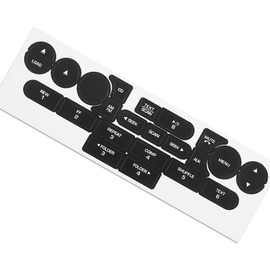 Car Front Radio Stereo Button Repair Stickers Decals Waterproof Car Interior Trim Replacement Accessory Radio Stereo for Ford for Mustang 2005-2009(Black)