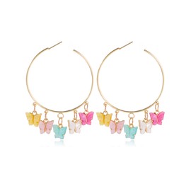 Stocking Stuffers Butterfly Hoop Earrings for Women girls colorful cute Butterfly dangle earrings Summer Beach Jewelry