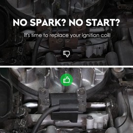 Magorfas Ignition Coil ‎291337001 with Spark Plug for Ryobi RY251PH RY252CS RY253SS 25cc String Trimmers, RY254BC 25.4cc Brushcutter