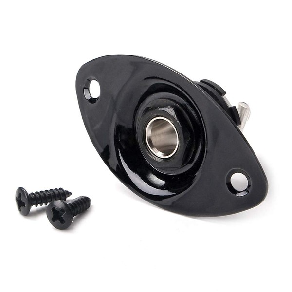 Oval Guitar Jack Plate Metal Inset 1/4 Inch Oval Pickup