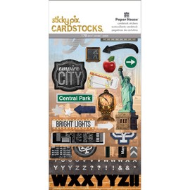 Paper House Sticky Pix Cardstock Multi Pack 5/Pkg-New York