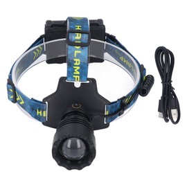 LED Rechargeable Headlight 3000LM 25W High Power Zoomable Headlamp for Outdoor Emergency