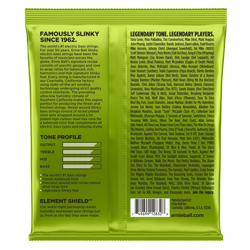 Ernie Ball 2832 Regular Slinky Bass Strings ,2 Pack