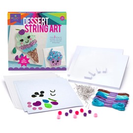 Craft-tastic – String Art Kit – Craft Kit Makes 2 Large String Art Canvases – Desserts Edition