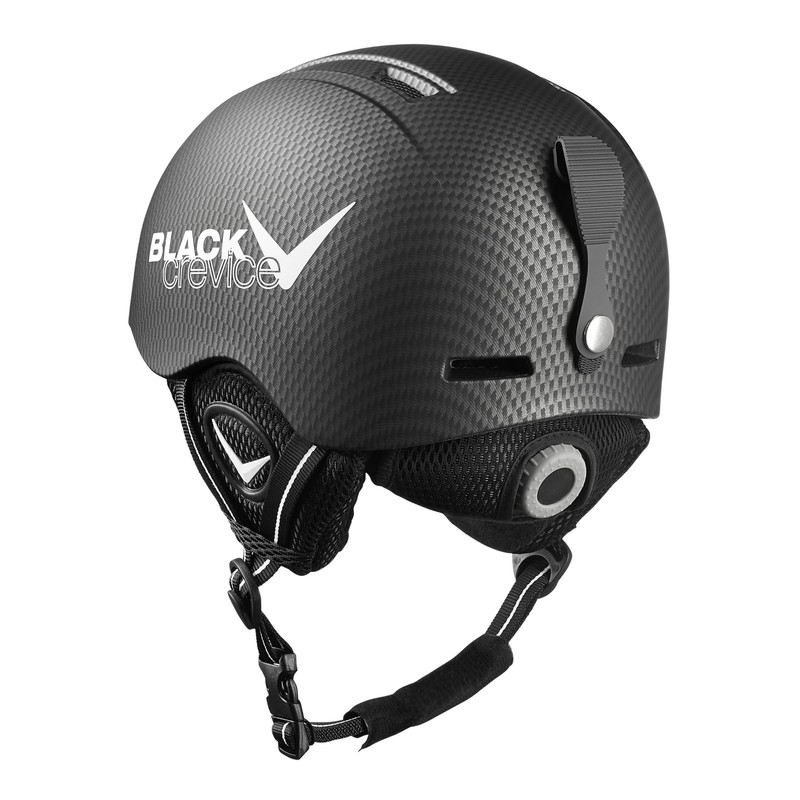 Black Crevice Children's Ski Helmet, 48-52 cm