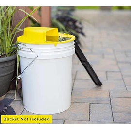 Automatic Bucket Lid Mouse Trap 2-Pack, Auto-Reset Rat Traps for 5 Gallon Bucket, Multi-Catch Indoor Outdoor Reusable Rodent Control, Yellow