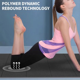 Faltbare Yogamatte mit Tragbeutel - Gymnastikmatte Rutschfest Leicht TPE, 183 cm x 68 cm, 4 mm dick, nicht rutsch, leicht für Reisen, Pilates, Home -Fitness