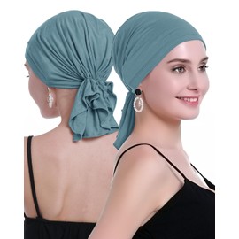 osvyo Chemo - Pañuelo para la cabeza para mujer, caída del cabello, turbantes sin cordones para el cáncer, embalaje sellado, Light_taro_purple, One Size