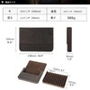Hiram Brown Crazy Horse Leather Magnetic Split Design Pen Storage