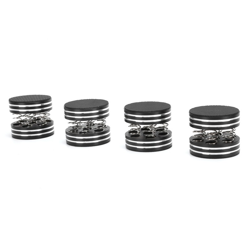 4PCS Spring Speaker Spikes Sound Dampening Feet for HiFi Amplifier/Speaker/Turntable/PlayerBlack
