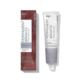 Ion Permanent Creme Hair Color Pastel Terracotta, Vegan, Cruelty Free, PPD Free, 100% Gray Coverage, Long Lasting, Fade Resistant Color, 2.05 oz