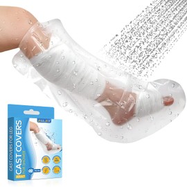ALLAY Cast Covers for Shower Leg - 2Pcs Leg Cast Cover for Showering - Watertight Sealing Cast Shower Cover Leg – Reusable Cast Cover for Foot, Knee, Ankle - Waterproof Cast Cover Leg Adult - No Tape