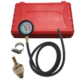 JRangelp Exhaust Back Pressure Tester Car Catalytic Converter Clog Tester Exhaust Back Pressure Gauge Kit Automotive Exhaust Back Pressure Tester Kit with 6-Foot Hose & Adapter (M12&M18) & Carry Box