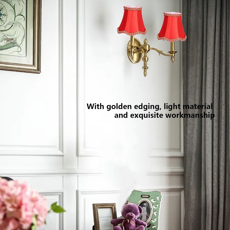 3Pcs E14 Fabric Lamp Shade Modern ClipOn Lampshade for Home