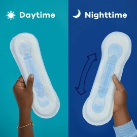 Always Maxi Pads Size 4 Overnight Absorbency Unscented without Wings, 28 Count