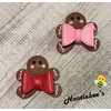 Vinyl Gingerbread Man Hair Bow