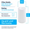SpiroPure SP-P10-478 5x2.5 10 Micron Spun Melt-Blown Polypropylene Sediment Water