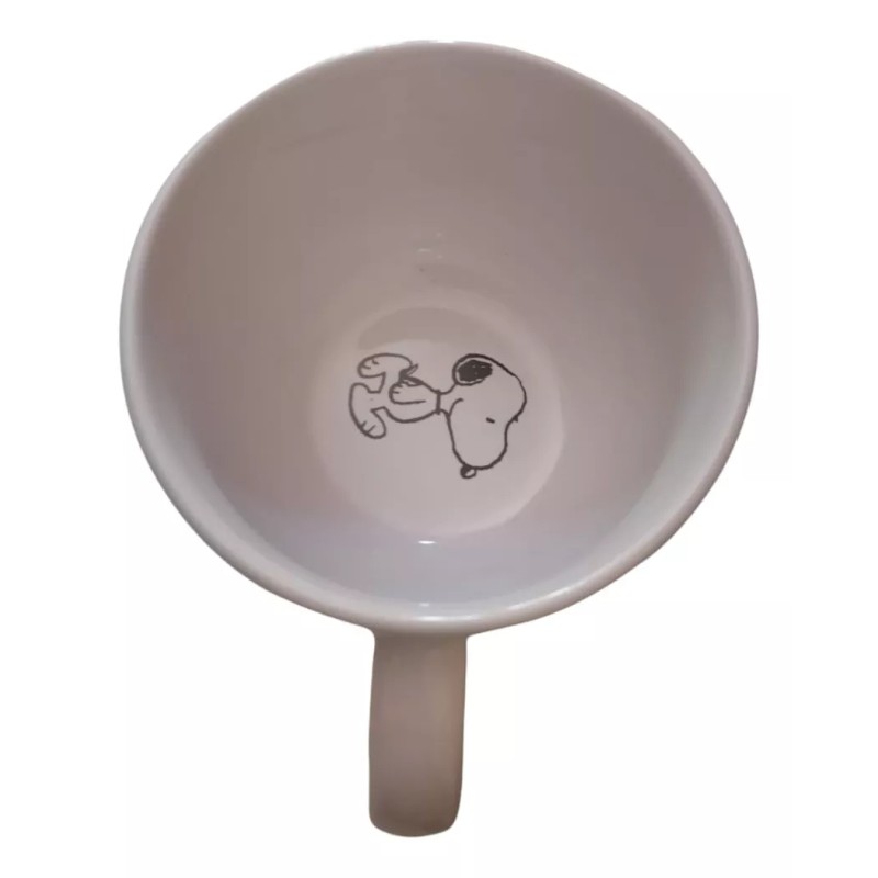 GEENRICA Taza Cerealero Ceramica 800ml Snopy Y Charly Brown