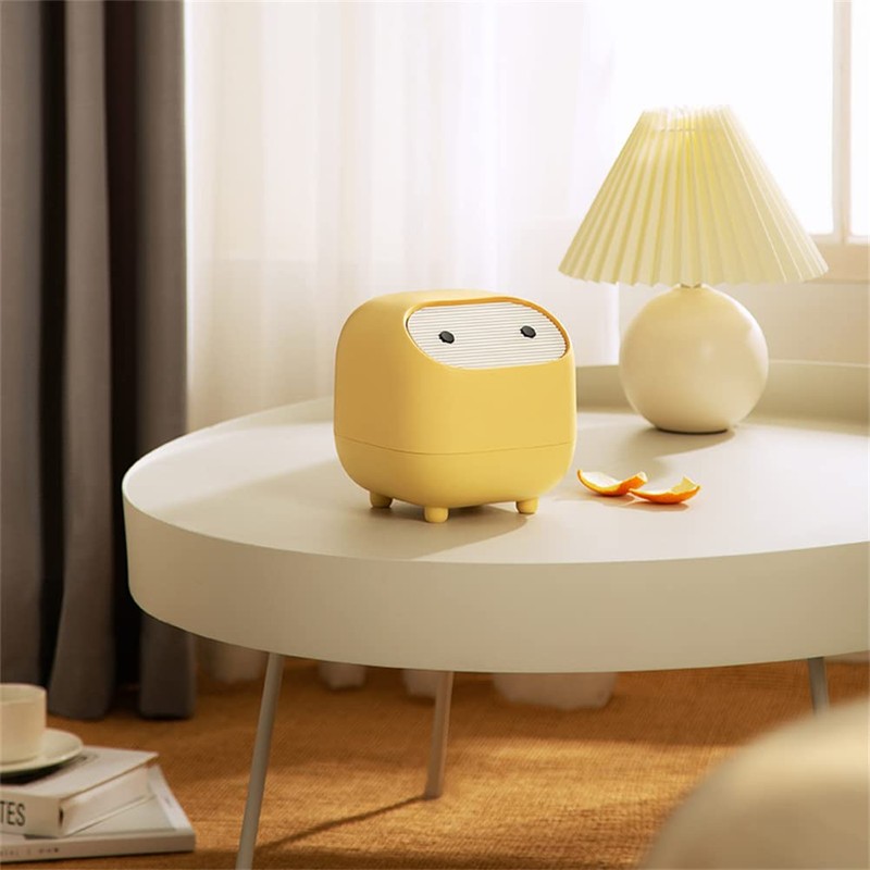 AIWE7D Small Desktop Trash Can with Lid for Desk Trash