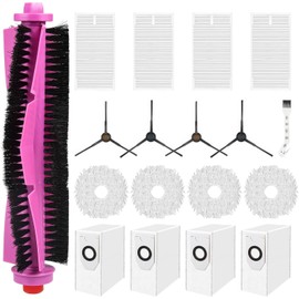 18-teiliges Ersatzteil-Set für EUREKA J12 Ultra Roboter Staubsauger | 1x Hauptbürste, 4x HEPA-Filter, 4x Wischtücher, 4x Staubbeutel, 4x Seitenbürsten, 1x Reinigungsbürste