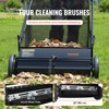 VEVOR Push Lawn Sweeper, 26 Inch Leaf & Grass Collector,
