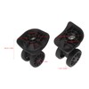 1 Pair ABS Rubber Universal Suitcase Wheels for Trolley Case,