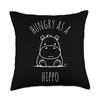 Hungry AS A Hippo Hungry Hippo Throw Pillow
