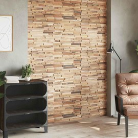Wall Cladding Panels 10 pcs 11.1 ft² Recycled Teak Wood Hardware,Building Materials,Wall Paneling Brown 19.73 LBS