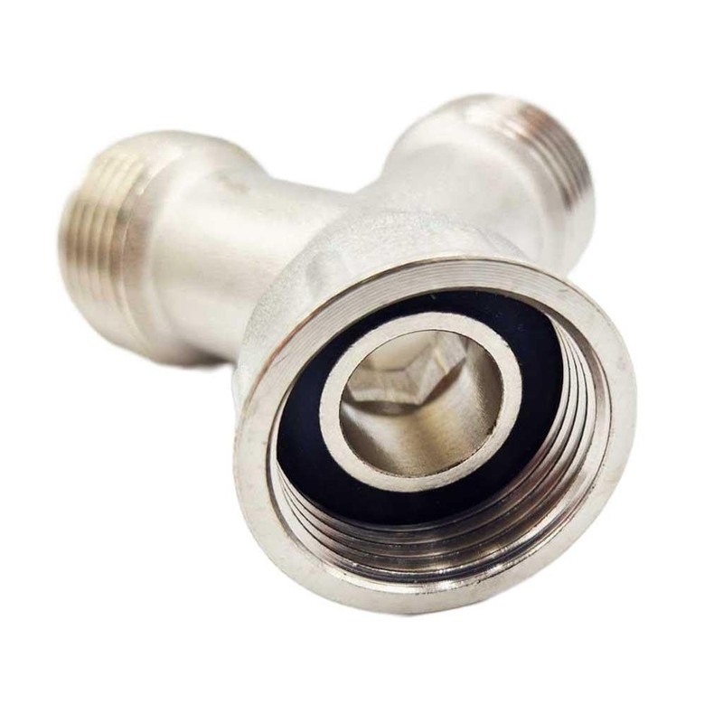 Brass Metal Washing Machine Y Piece 3/4 Splitter 2 Way