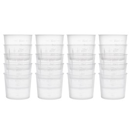 uxcell Measuring Cup 20ml PP Plastic Graduated Beaker Clear for Lab Kitchen Liquids 20pcs