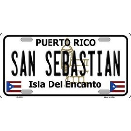 San Sebastian Puerto Rico Metal Novelty License Plate