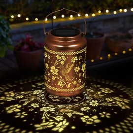 Solar Lanterns Outdoor Garden Decor- Hummingbird Solar Lights Waterproof Decorative Gifts for Women Mom Grandma Hanging Hummingbird Lights Gardening Gift for Outside for Yard, Patio, Backyard, Farm