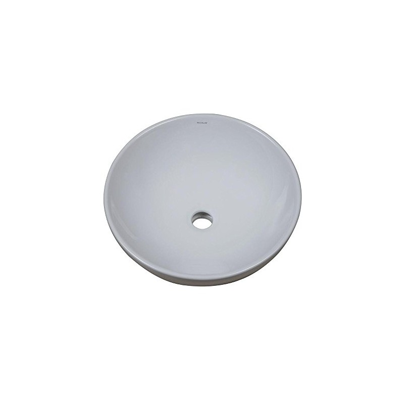 DECOLAV 1441-CWH Aila Classically Redefined Above-Counter Vitreous China Bathroom Sink,