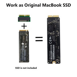 V VOILA REVE M.2 NVME SSD MacBook Convert Adapter for Upgraded MacBook Air Pro Retina Mid 2013-2017, AHCI SSD Upgraded Kit for A1465 A1466 A1398 A1502