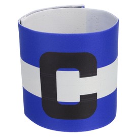 PATIKIL Soccer Captain Armband, Captain Arm Bands for Soccer Elastic Captain C Arm Band Sports Captain Armbands for Youth Adult Football Team Training Blue/White