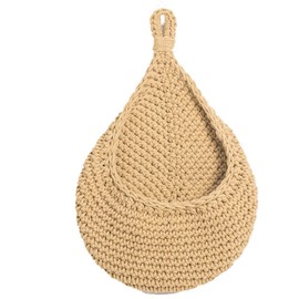 AIXXCUVQ Handmade Wall Basket For Hanging Fruit Kitchen Storage Solution Kitchen Hanging Fruit Basket Cotton Fruit Hanging Basket