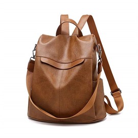 Wishliker Women's Backpack Anti-Theft School Bags Waterproof Daypack, A-brown, Practical, elegant