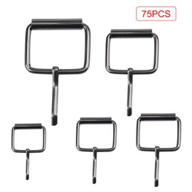 Coolty Pack of 75 Metal Roller Buckles, Belt Hardware Pin Buckle for Bags Leather Belt Hand DIY Accessories, 5 Sizes - 14 mm, 17 mm, 20 mm, 26 mm, 32 mm (Gunmetal)