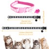 MJIYA Cat Collar with Bell, Breakaway Grid Collar with Plastic