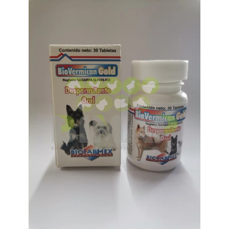 Para Perros Biovermicangold 30tb Alimento Desp