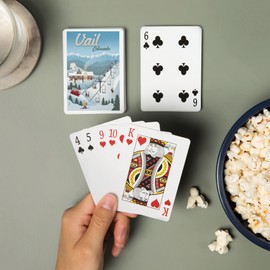 Lantern Press Vail, Colorado, Retro Ski Resort (52 Playing Cards, Poker Size Card Deck with Jokers)
