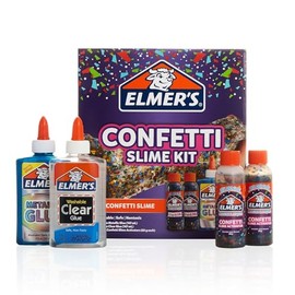 Elmers - Kit de Limo de Confeti, Suministros de Limo Incluyen Pegamento metálico, Pegamento Transparente, activador líquido mágico de Confeti, 4...   