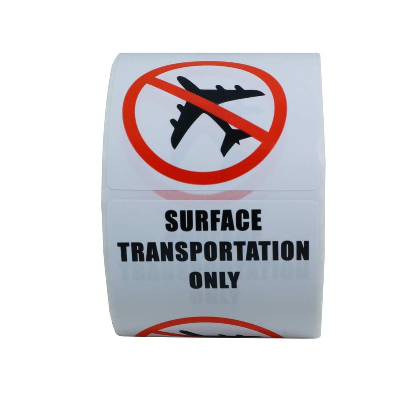 Hybsk 2x3 Inch Surface Transportation ONLY DOT Warning Labels Stickers
