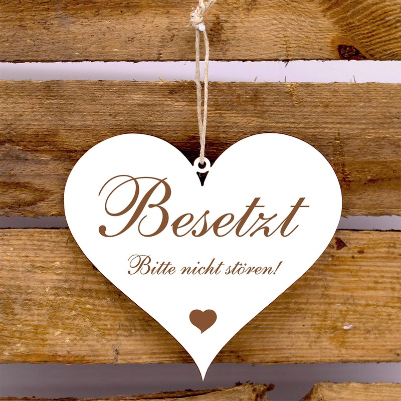 Dekolando Home Accessories Heart Plaque Engraved Toilet Door Sign 13