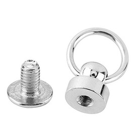 Pernos de Remache de Latón para Cuero, 10 Piezas, Remaches DIY con Cabeza Redonda de Anillo