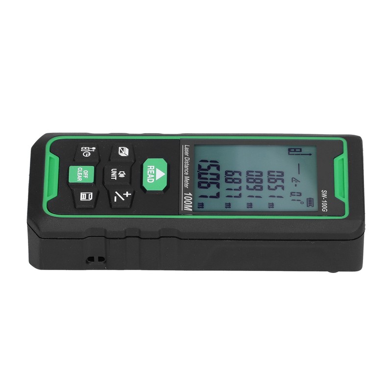 SW‑100G Green Light Rangefinder Handheld Universal Distance Meter for Indoor