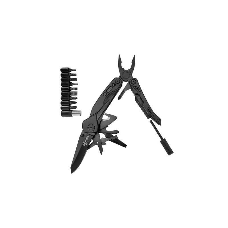 KH-Security 11-in-1 Multifunktionswerkzeug "Survivor" - Multitool Taschenmesser Klappmesser Outdoor Camping