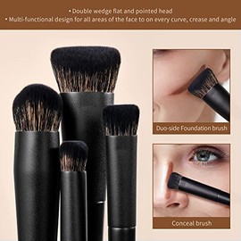 Jessup Brochas de Maquillaje,14 Piezas Set de Brochas de Maquillaje,Brochas de Base Kabuki,Pinceles Maquillaje Ojos,Sombra de Ojos,Corrector, Polvo,Delineador de Ojos,Ceja,Difuminar Brocha,T336