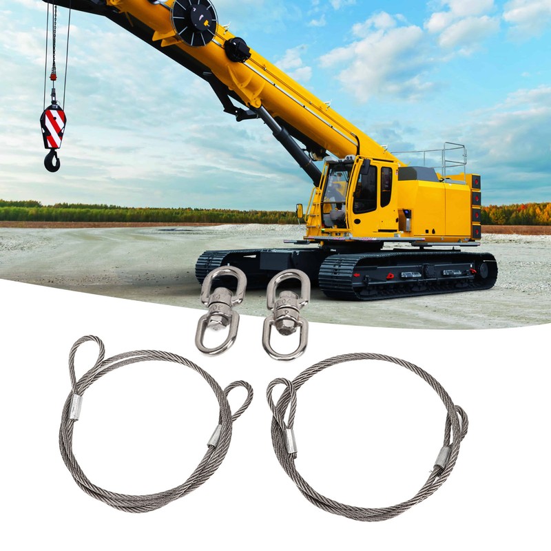 2 Pcs 1 Meter Trailer Lifting Cable 125542 304 Stainless