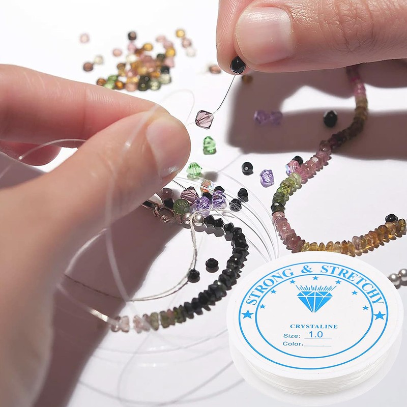 Elastic String for Bracelets，Premium Elastic Stretch Thread - 4 Rolls